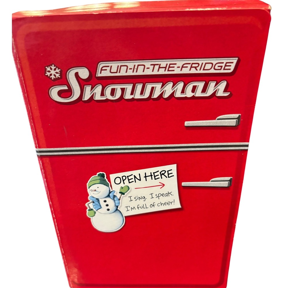 Hallmark Fun-In-The-Fridge Snowman Singing Speaking Light Activated Decor 2010